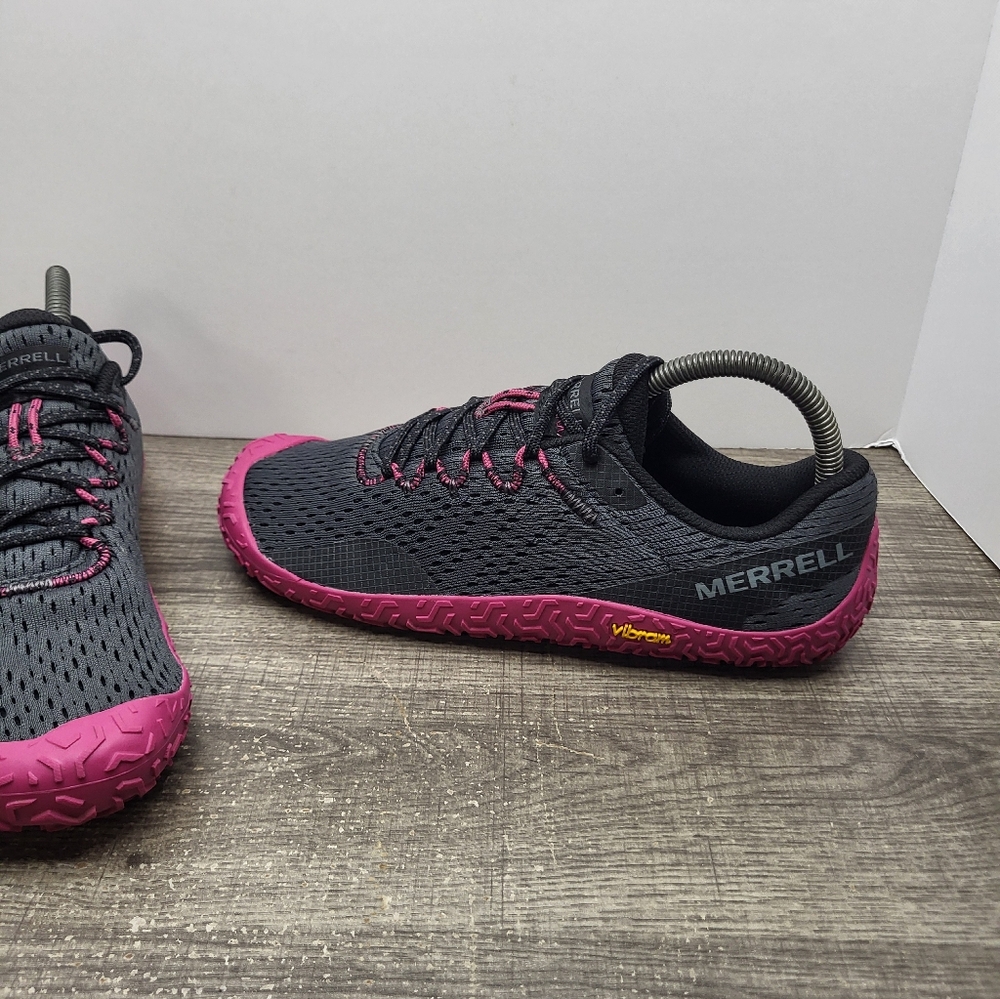 Merrell Vapor Glove 6 Granite Fuchsia Minimal Trail Running Shoes Womens Sz 8.5 - Picture 2 of 10